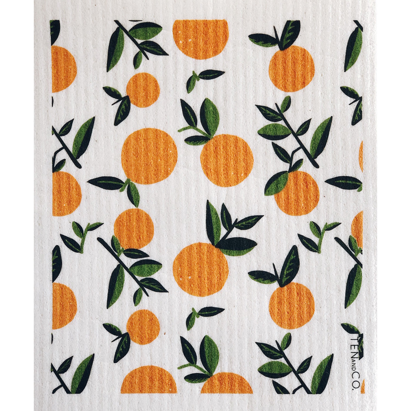 Citrus Orange Swedish Sponge Cloth