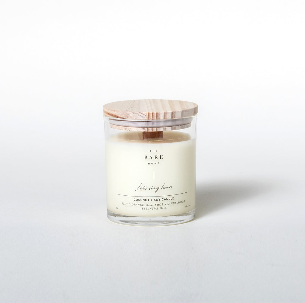Candle Let's stay home- Blood Orange, Bergamot + Sandalwood