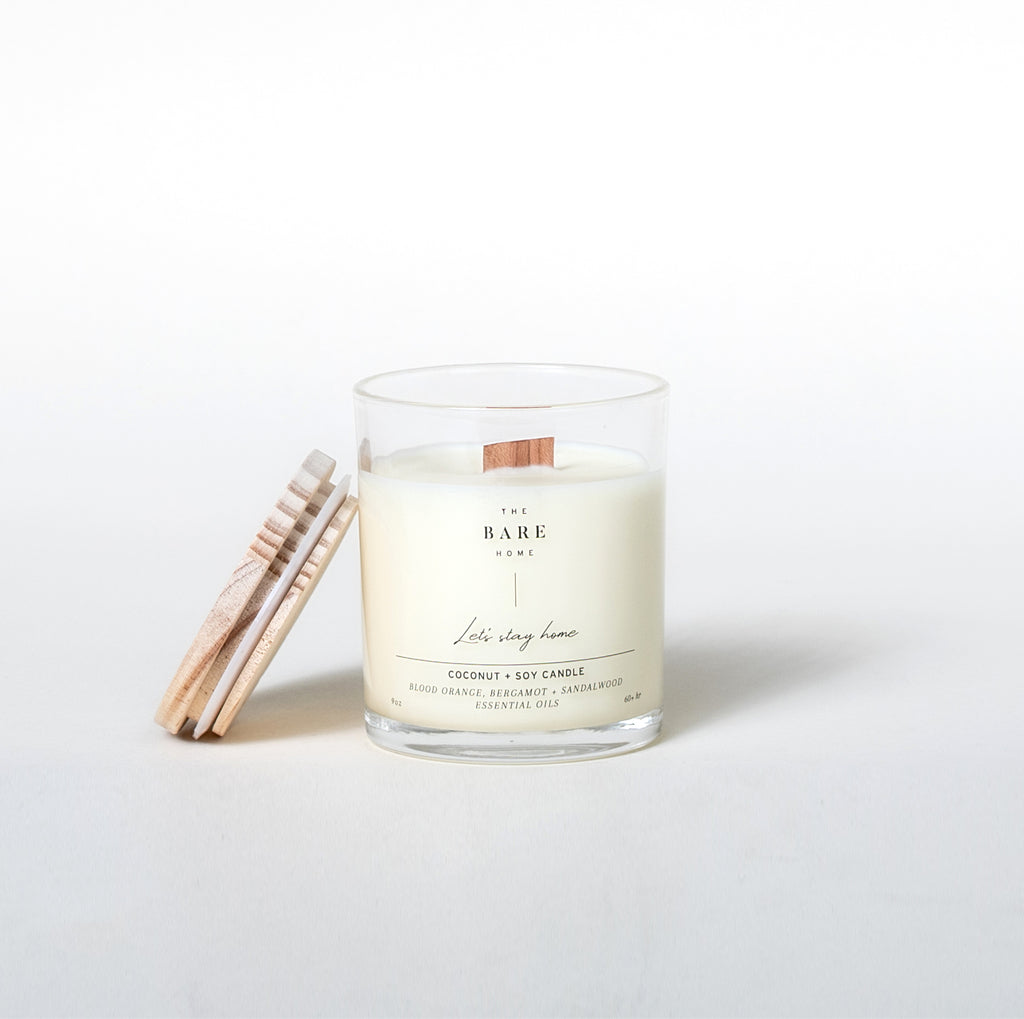 Candle Let's stay home- Blood Orange, Bergamot + Sandalwood