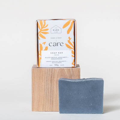 Hand + Body Bar Soap Blood Orange, Bergamot + Sandalwood