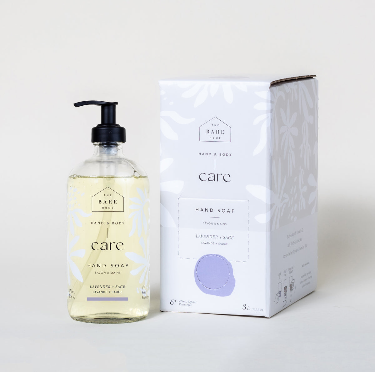 Hand Soap 3 Litre Refill Kit - Lavender + Sage