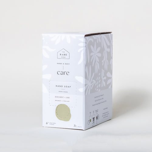 Non-toxic natural bergamot lime hand soap natural moisturizing formula refill box eco-friendly made in Canada