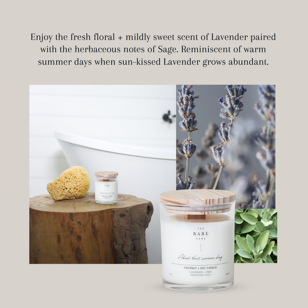Candle About that summer day- Lavender + Sage