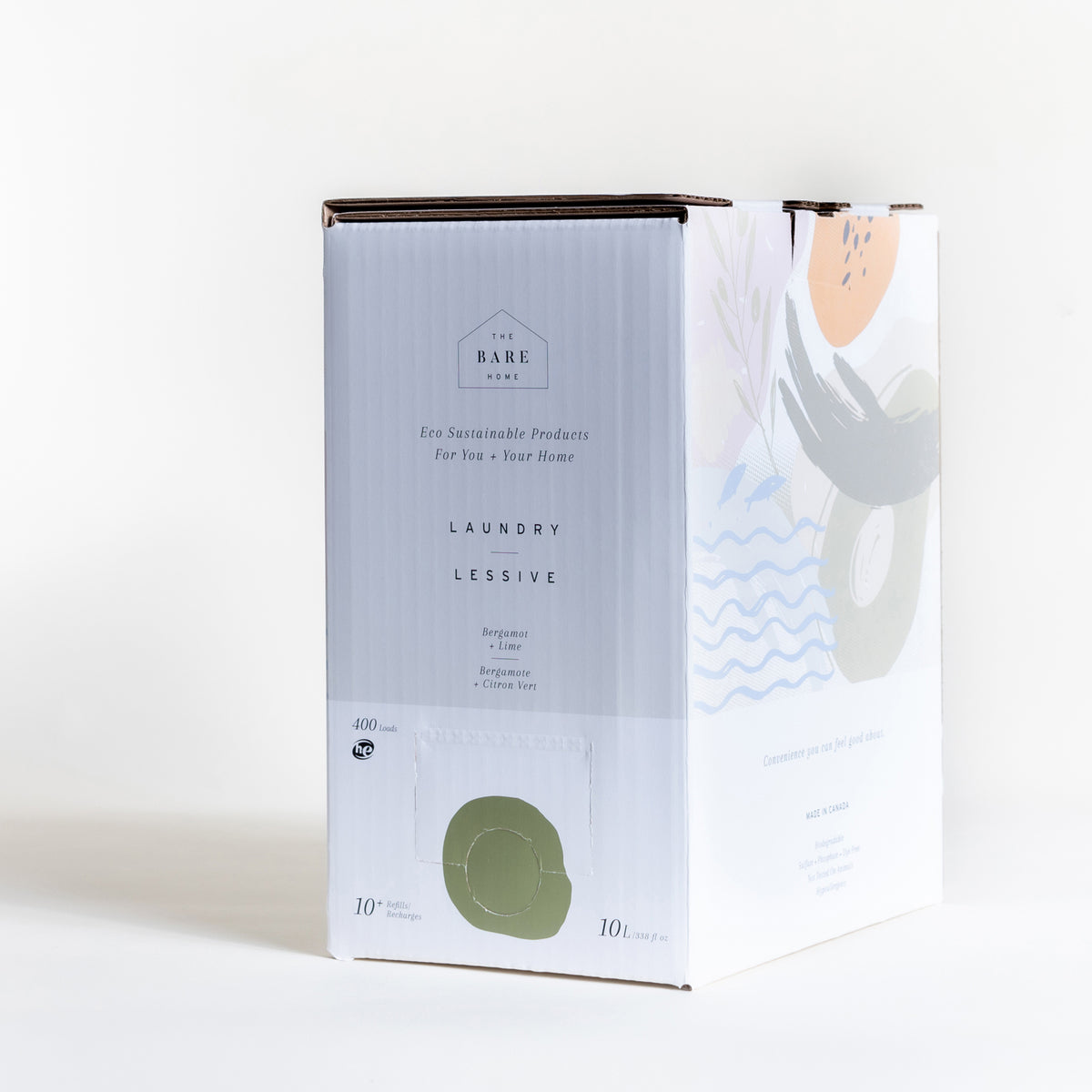 Natural + Refillable + Recyclable Laundry 10 Litre Refill Station Bergamot + Lime