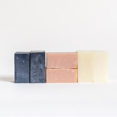 Pink clay hand + body bar soap grapefruit + peppermint