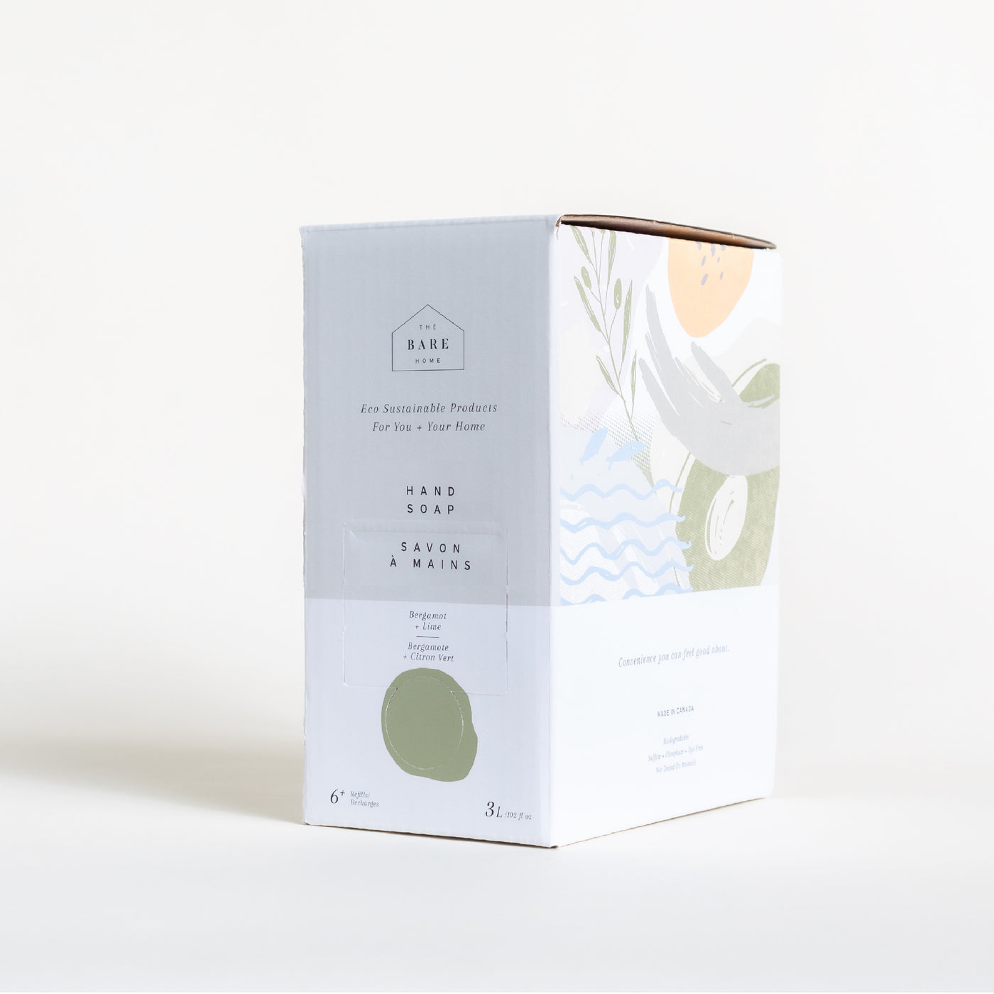 Hand soap 3 litre refill box bergamot + lime – The Bare Home